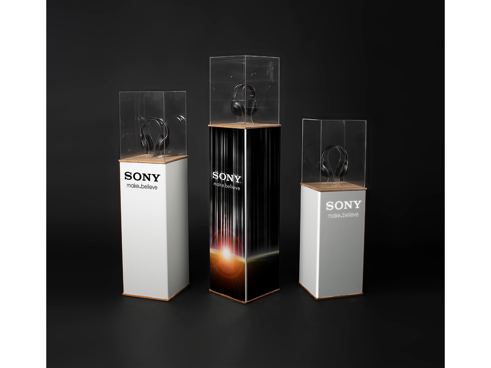 Säule für Produkt-Präsentationen und Ausstellungsstücke  100 cm | Blox Presenter 404060