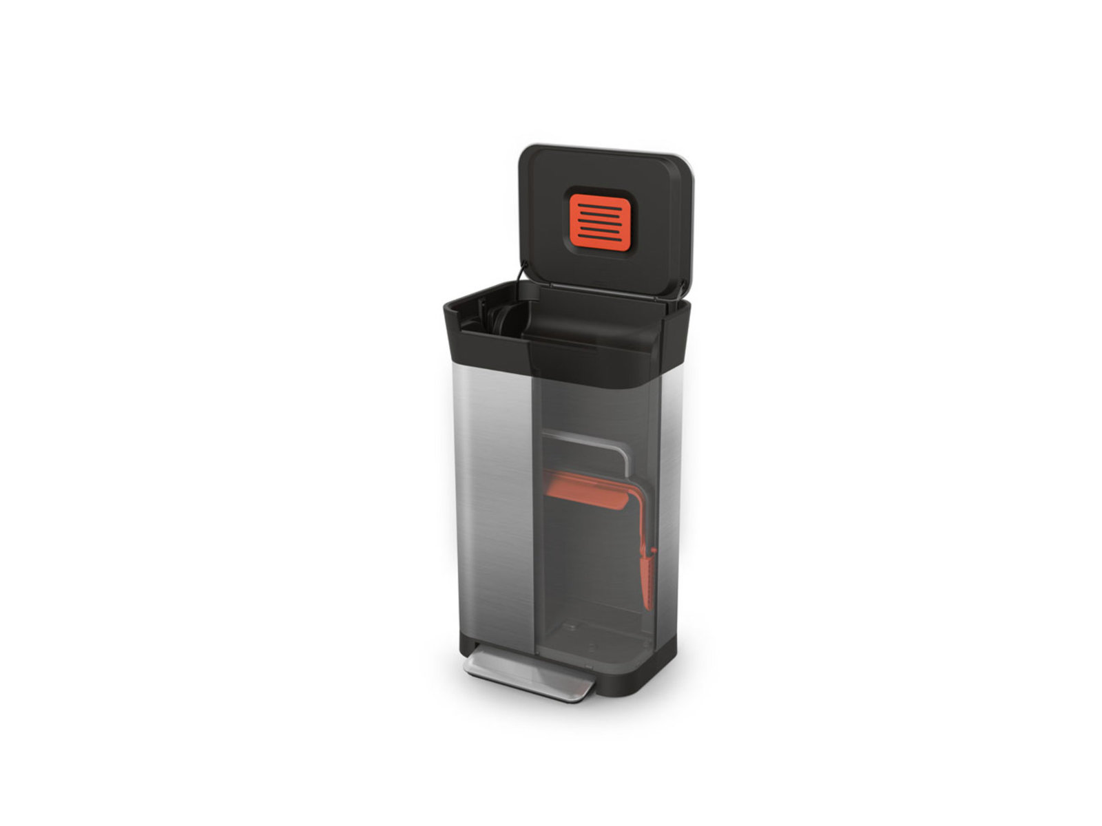 30 L Abfalleimer mit integrierter Abfallpresse | Titan