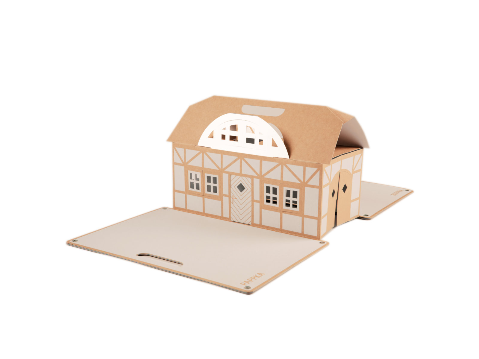 7-teiliges Pappka Spielhaus mit Tier-Bastelbogen aus Karton